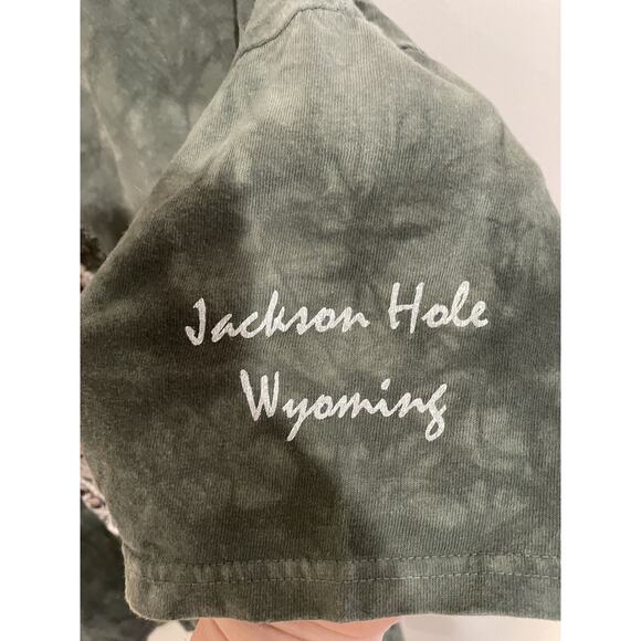 The Mountain Find 12 Wolves Forest Green Tie Dye Graphic Tee Mens XL T-Shirt USA - Picture 5 of 9